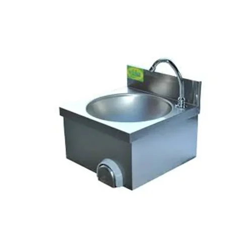 Umivalnik na nožni vklop s stensko montažo – higienična rešitev za HACCP.